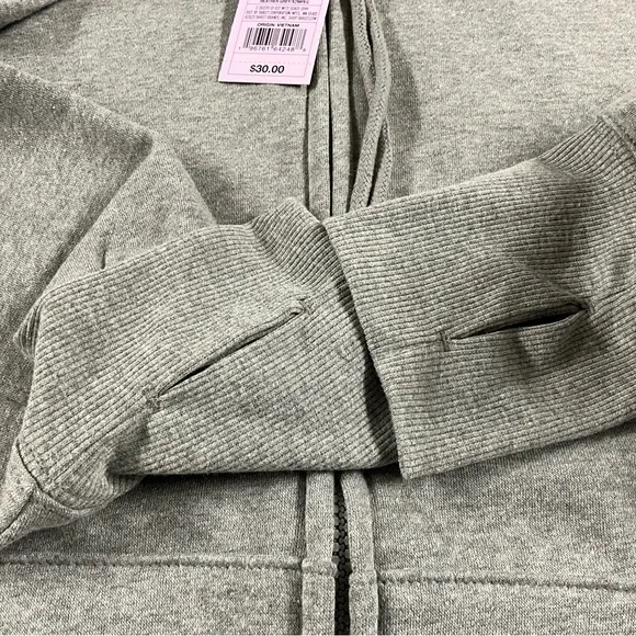 Long Sleeve Grey Full Zip Hoodie - Picture 4 of 11
